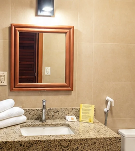 Banheiro privativo do apartamento